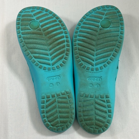 CROCS Iconic Comfort Thong Flip Flop Sandals - Bright Light Blue, Wom 8 - Picture 7 of 10
